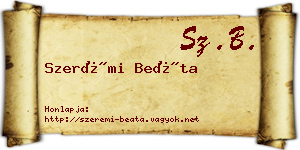 Szerémi Beáta névjegykártya